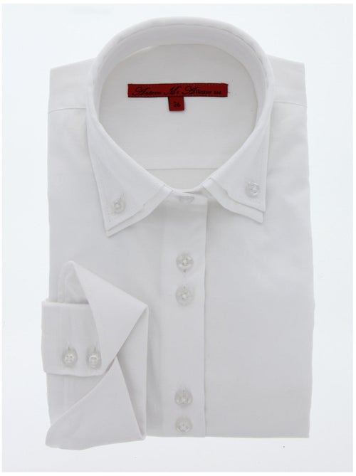 Chemise femme double col coupe cintrée ORIA Andrew Mac Allister Blanc , 38 - Kiabi Chemise femme double col coupe cintrée ORIA Andrew Mac Allister Blanc , 38 - Kiabi