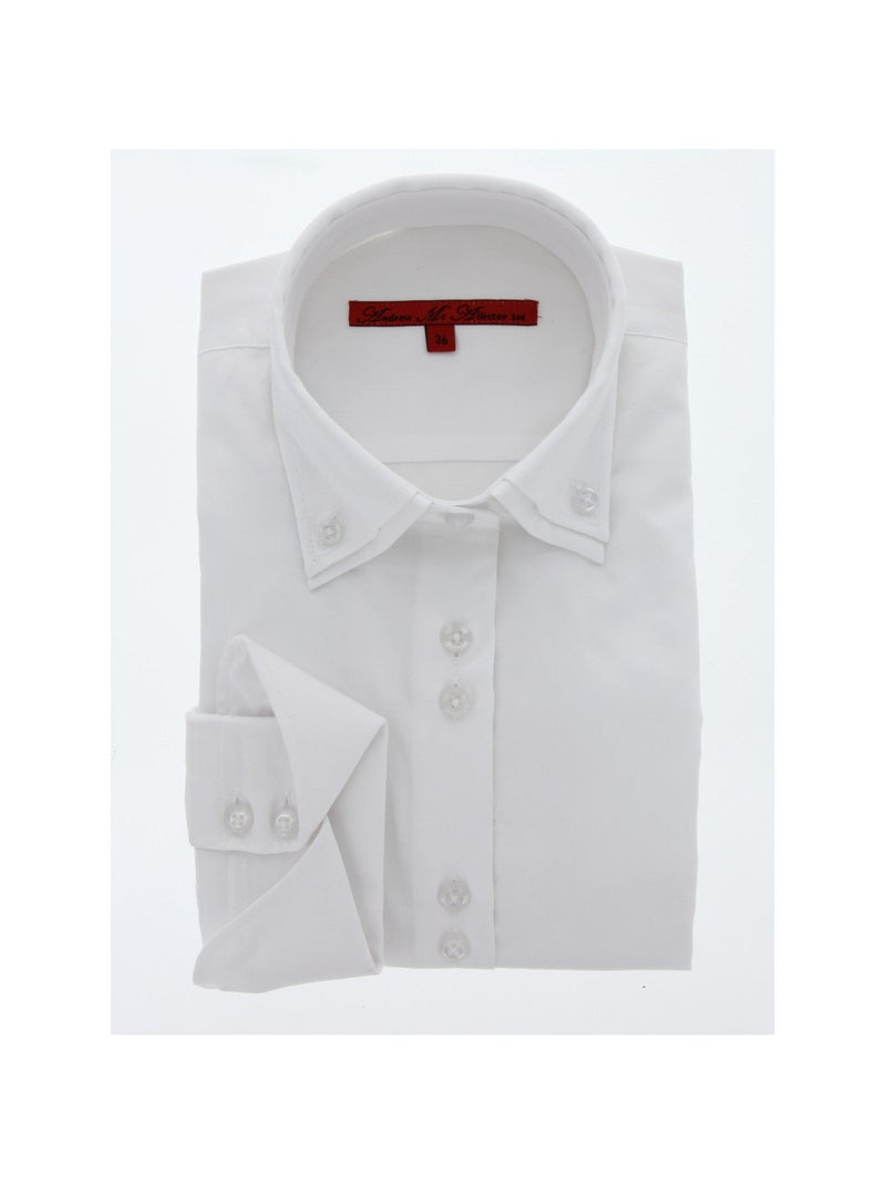 Chemise femme double col coupe cintrée ORIA Andrew Mac Allister Blanc , 38 Blanc - Kiabi