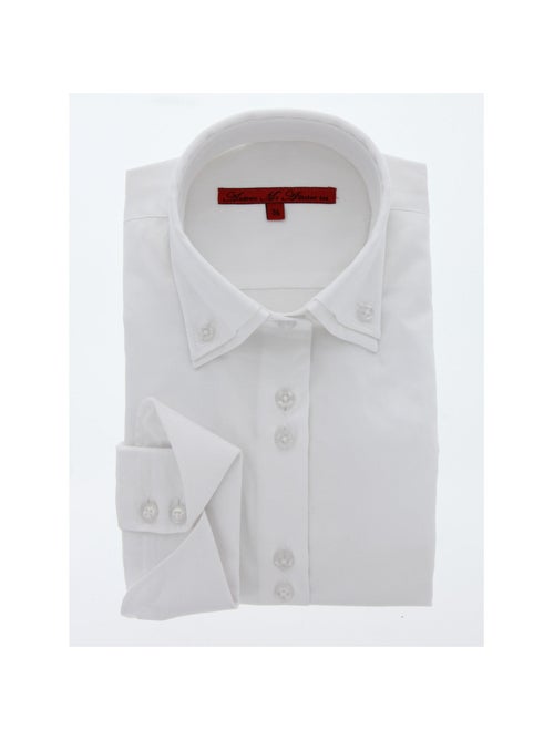 Chemise femme double col coupe cintrée ORIA Andrew Mac Allister Blanc , 40 - Kiabi