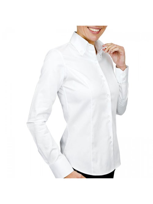Chemise femme double col coupe cintrée WICHITA Andrew Mac Allister Blanc , 40 - Kiabi