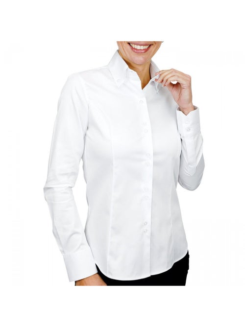 Chemise femme double col coupe cintrée WICHITA Andrew Mac Allister Blanc , 40 - Kiabi