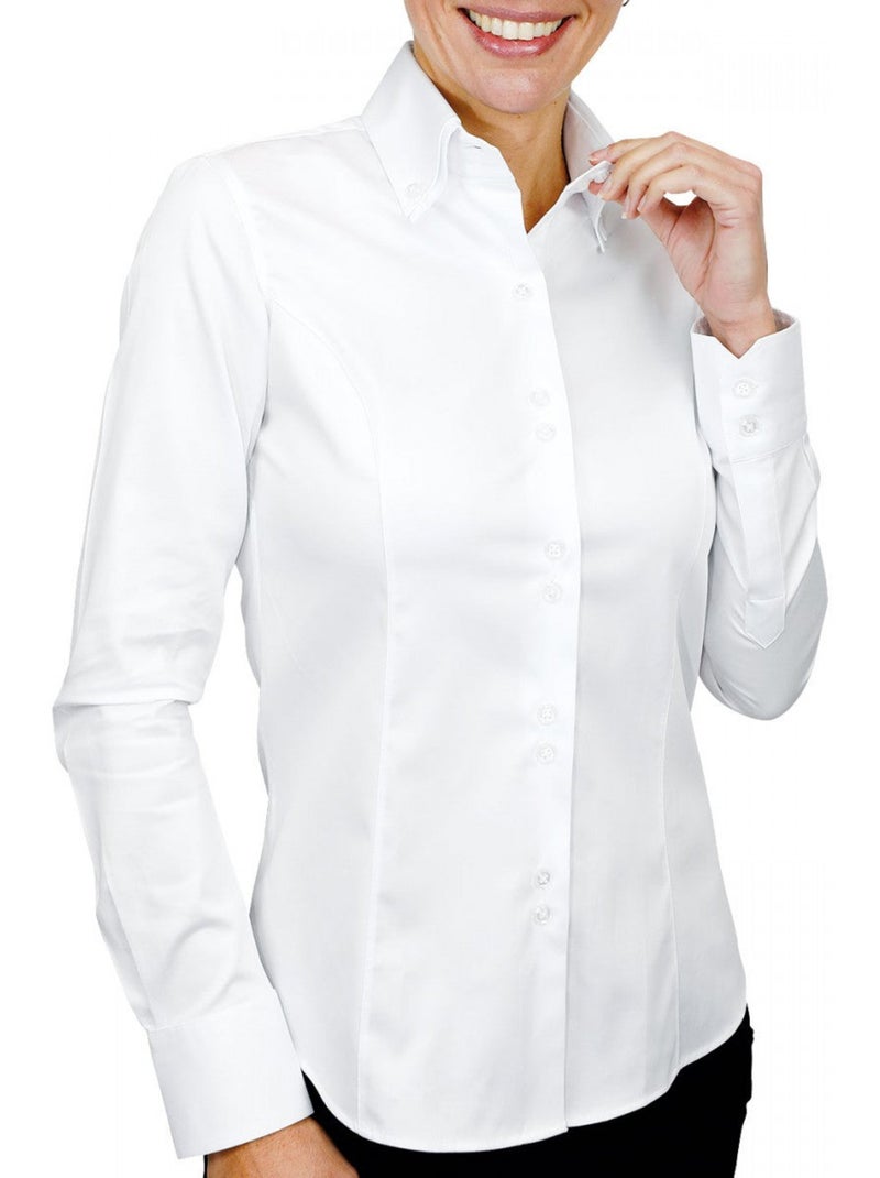 Chemise femme double col coupe cintrée WICHITA Andrew Mac Allister Blanc , 46 Blanc - Kiabi