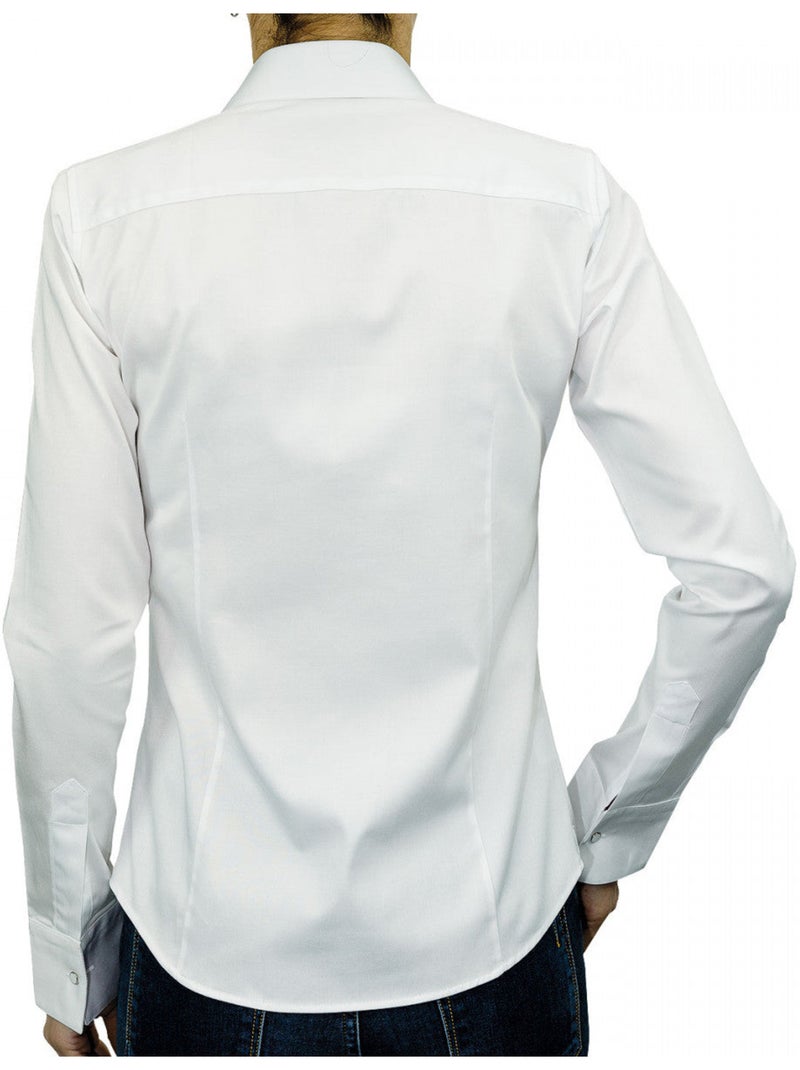 Chemise femme double col coupe cintrée WICHITA Andrew Mac Allister Blanc - Kiabi
