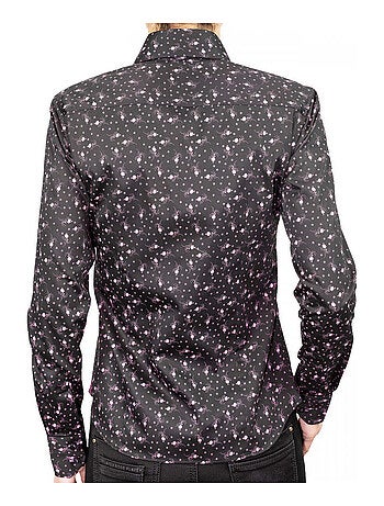 Chemise femme double col coupe cintrée WILMA Andrew Mac Allister Noir , 36