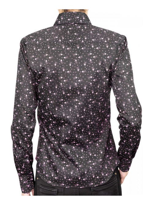 Chemise femme double col coupe cintrée WILMA Andrew Mac Allister Noir , 36 - Kiabi