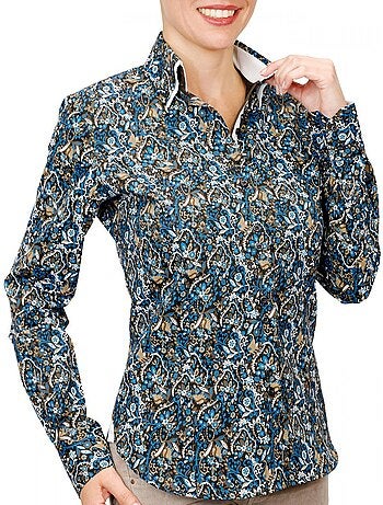 Chemise femme double col imprimée coupe cintrée PENNY Andrew Mac Allister