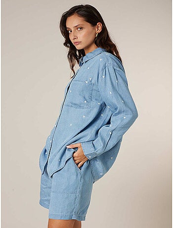Chemise femme en lyocell et coton 'Deeluxe'