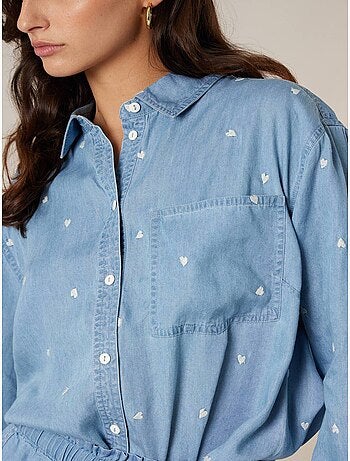 Chemise femme en lyocell et coton 'Deeluxe'