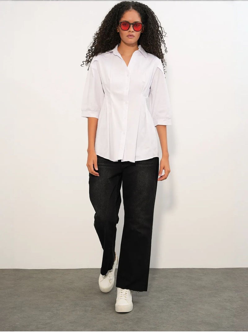 Chemise femme en mélange de coton bdart Blanc - Kiabi