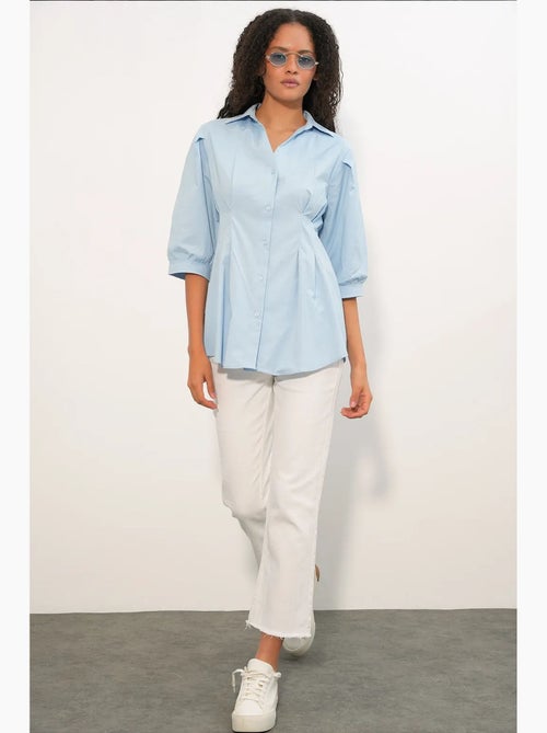 Chemise femme en mélange de coton bdart - Kiabi Chemise femme en mélange de coton bdart - Kiabi