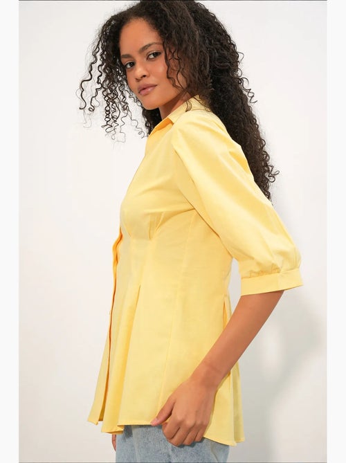Chemise femme en mélange de coton bdart - Kiabi Chemise femme en mélange de coton bdart - Kiabi