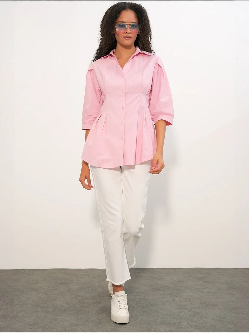Chemise femme en mélange de coton bdart Rose clair - Kiabi