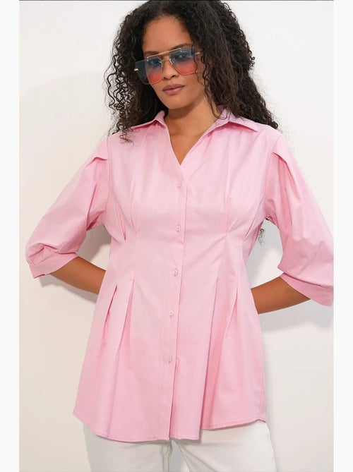 Chemise femme en mélange de coton bdart - Kiabi Chemise femme en mélange de coton bdart - Kiabi