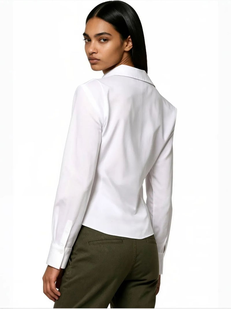 Chemise femme en mélange de coton busem Blanc - Kiabi