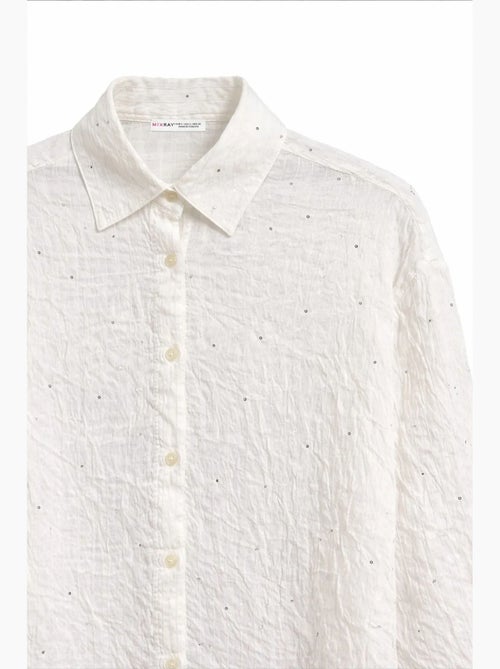 Chemise femme en mélange de coton mixray - Kiabi Chemise femme en mélange de coton mixray - Kiabi
