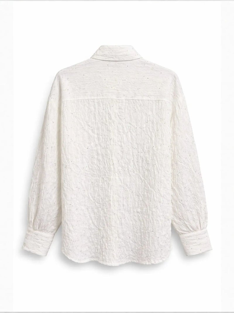 Chemise femme en mélange de coton mixray Blanc cassé - Kiabi