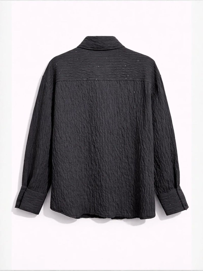 Chemise femme en mélange de coton mixray Gris Noir - Kiabi