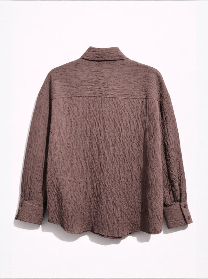 Chemise femme en mélange de coton mixray Marron - Kiabi