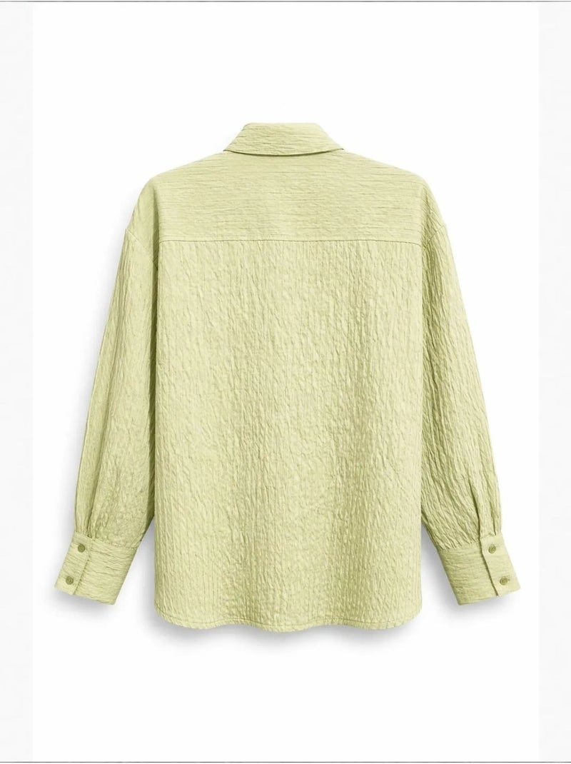 Chemise femme en mélange de coton mixray Vert menthe - Kiabi