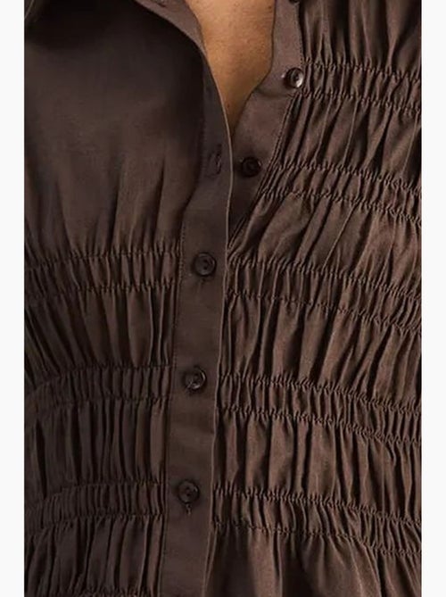 Chemise femme en popeline de mélange de coton coupe normale lucci - Kiabi Chemise femme en popeline de mélange de coton coupe normale lucci - Kiabi