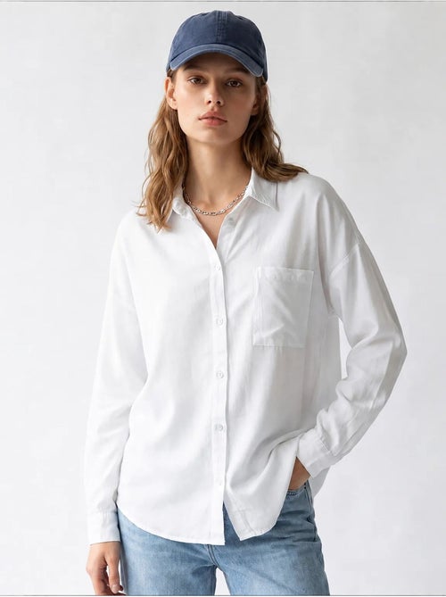 Chemise femme en tencel mixray - Kiabi Chemise femme en tencel mixray - Kiabi