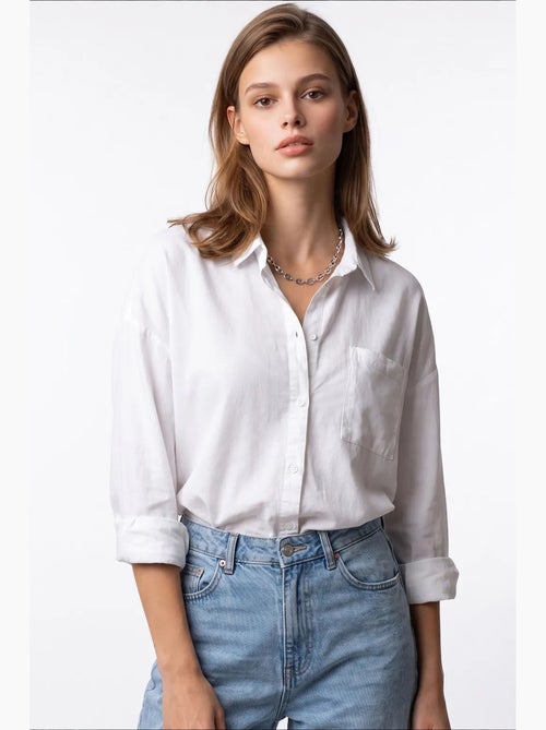 Chemise femme en tencel mixray - Kiabi Chemise femme en tencel mixray - Kiabi