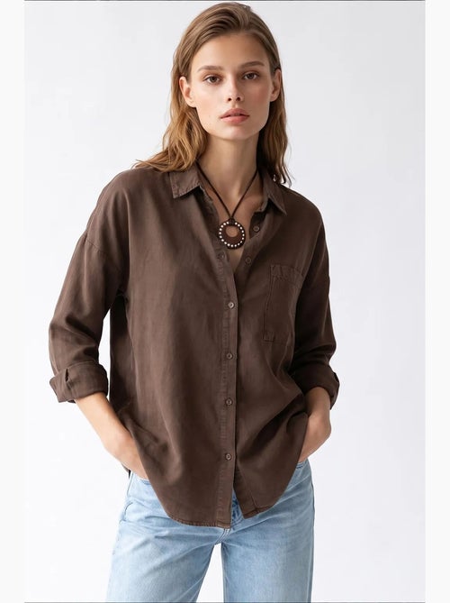 Chemise femme en tencel mixray - Kiabi Chemise femme en tencel mixray - Kiabi