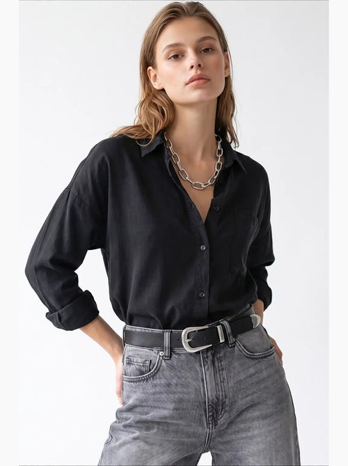 Chemise femme en tencel mixray - Kiabi Chemise femme en tencel mixray - Kiabi