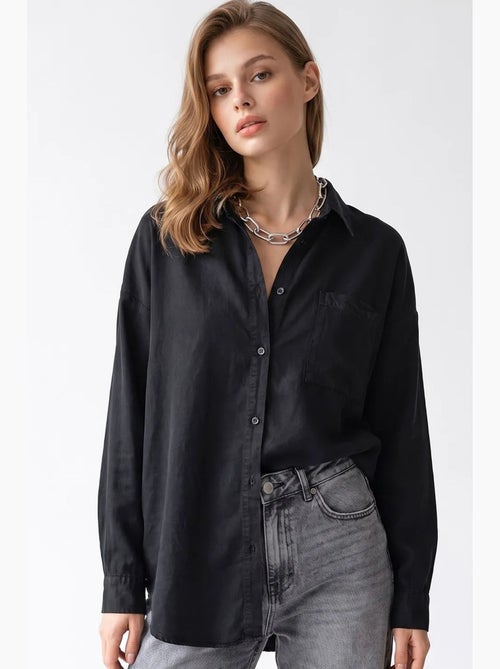 Chemise femme en tencel mixray - Kiabi Chemise femme en tencel mixray - Kiabi