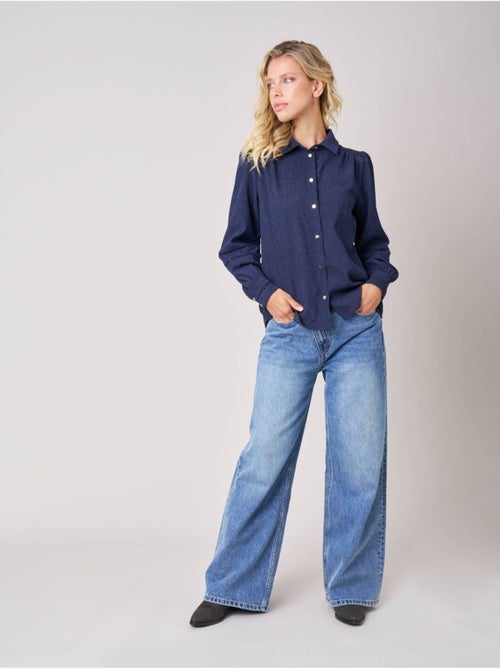 Chemise femme en velours côtelé 'deeluxe' - Kiabi