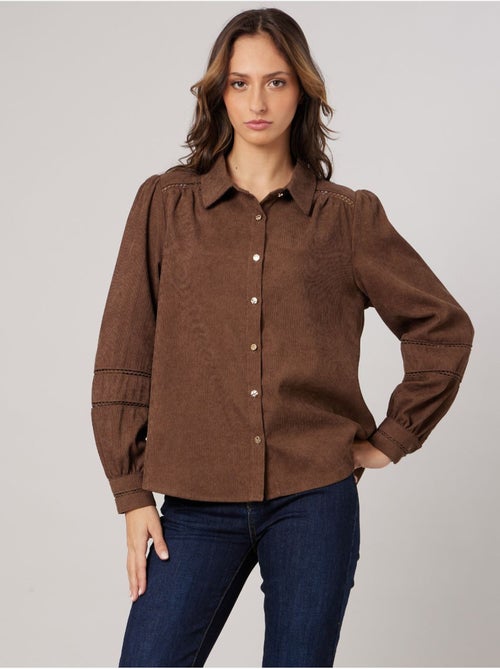 Chemise femme en velours côtelé 'deeluxe' - Kiabi Chemise femme en velours côtelé 'deeluxe' - Kiabi