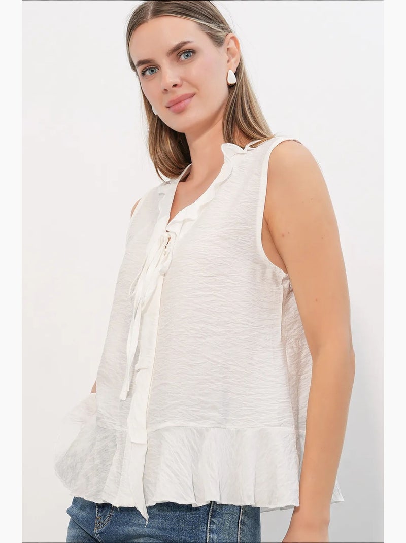 Chemise femme en viscose et nylon bdart Blanc - Kiabi