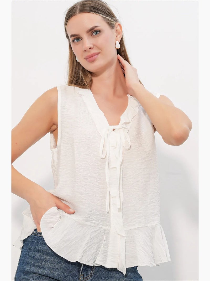 Chemise femme en viscose et nylon bdart Blanc - Kiabi