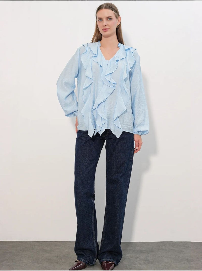Chemise femme en viscose et nylon bdart Bleu ciel - Kiabi