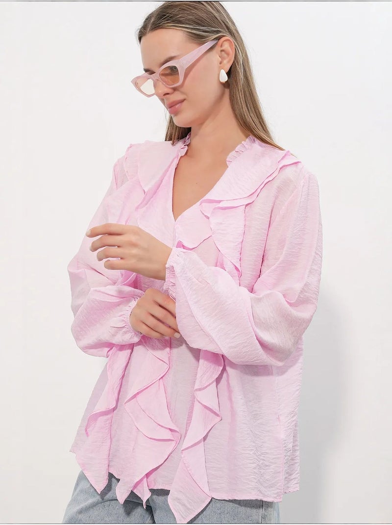 Chemise femme en viscose et nylon bdart Rose - Kiabi