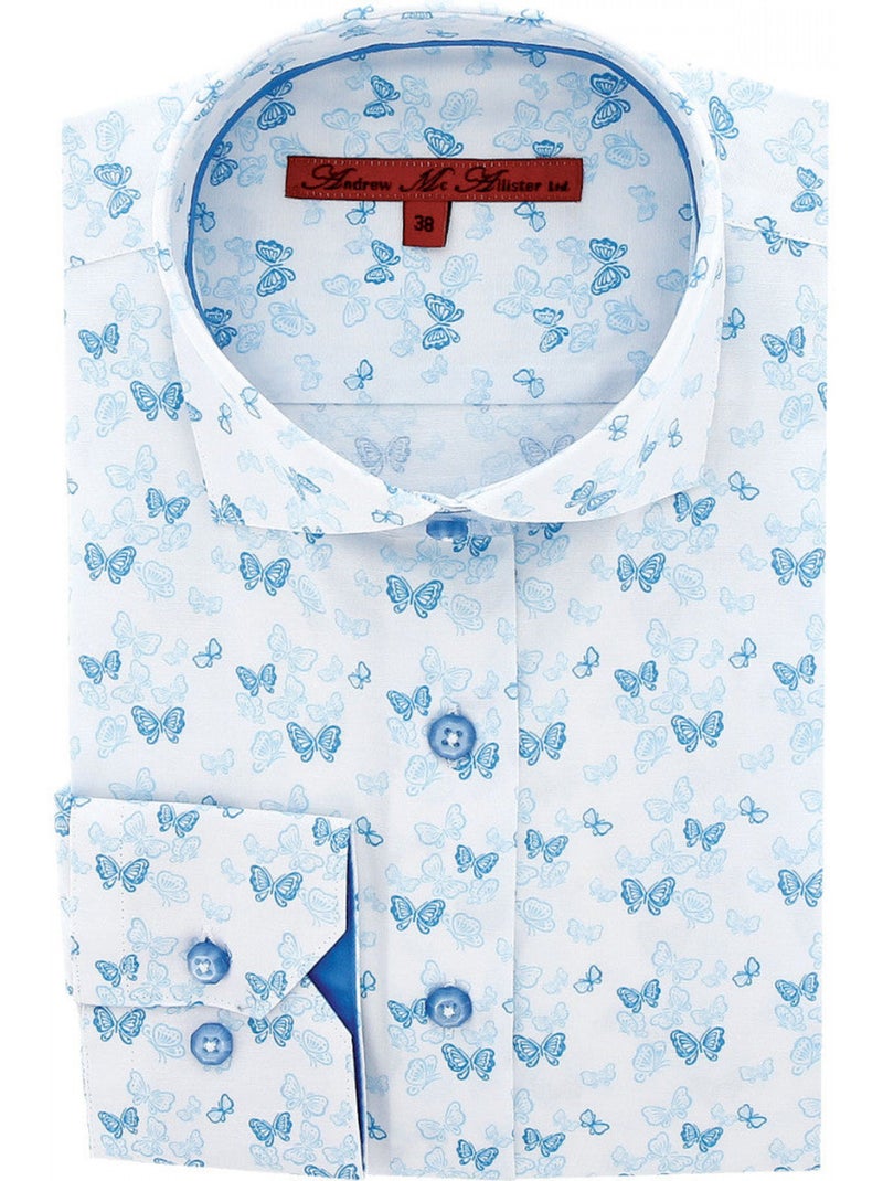 Chemise femme fantaisie coupe cintrée PASSADENA Andrew Mac Allister Blanc , 42 Blanc - Kiabi