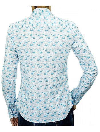 Chemise femme fantaisie coupe cintrée PASSADENA Andrew Mac Allister Blanc , 46