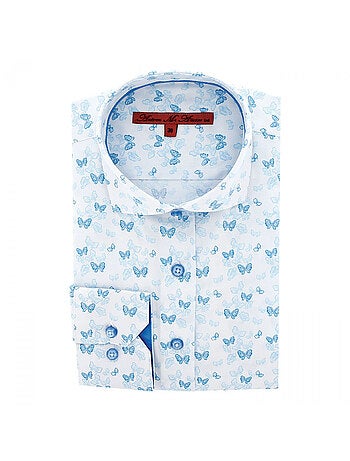 Chemise femme fantaisie coupe cintrée PASSADENA Andrew Mac Allister Blanc , 46