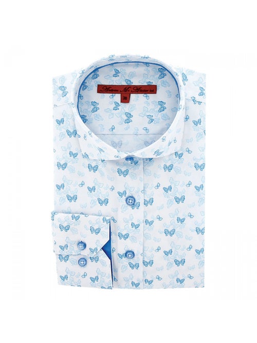 Chemise femme fantaisie coupe cintrée PASSADENA Andrew Mac Allister Blanc , 46 - Kiabi