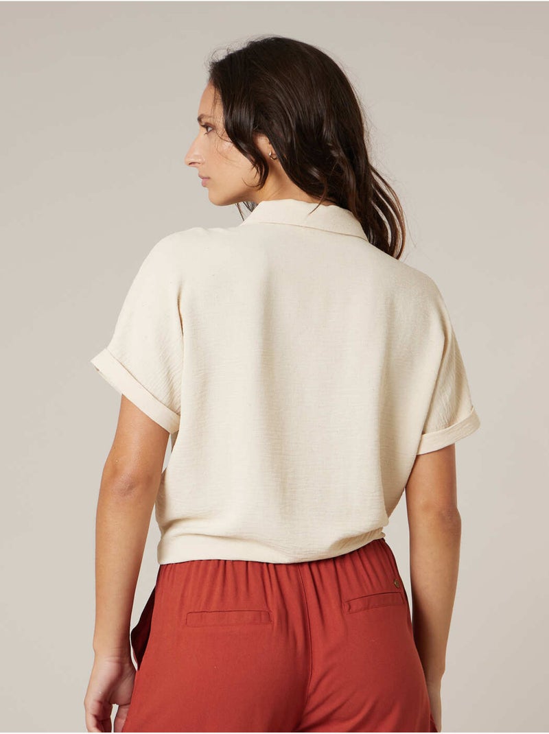 Chemise femme fluide 'Deeluxe' Beige - Kiabi