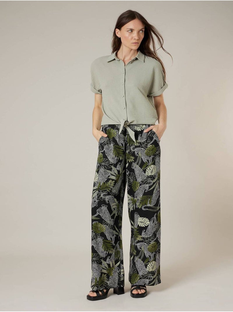Chemise femme fluide 'Deeluxe' Vert tilleul - Kiabi
