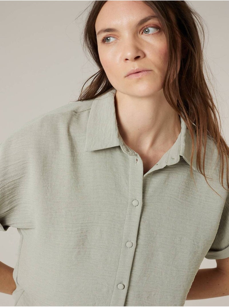 Chemise femme fluide 'Deeluxe' Vert tilleul - Kiabi