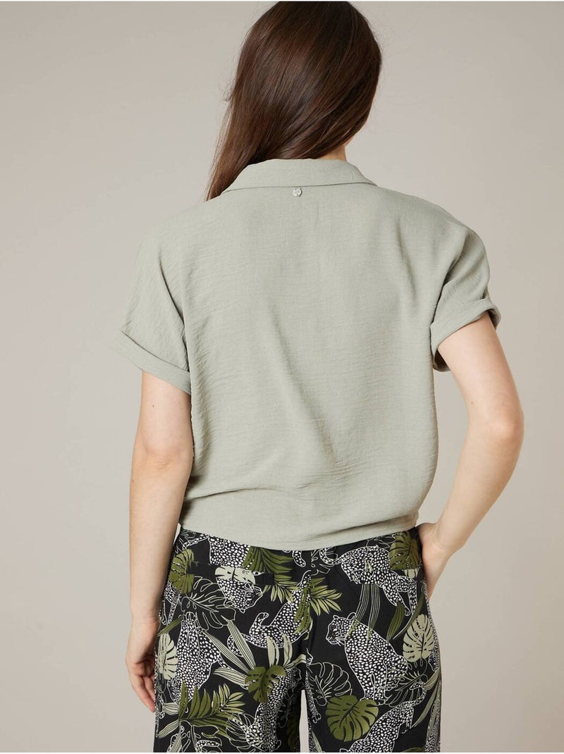 Chemise femme fluide 'Deeluxe' Vert tilleul - Kiabi