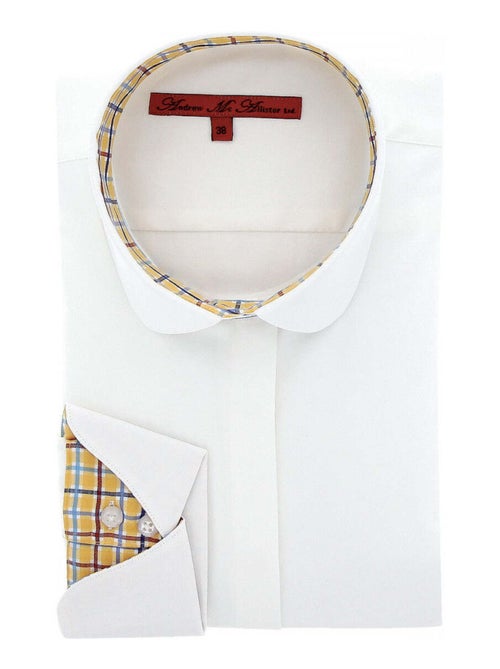 Chemise femme Habillée coupe cintrée CHARLEY Andrew Mac Allister Blanc , Orange , 34 - Kiabi