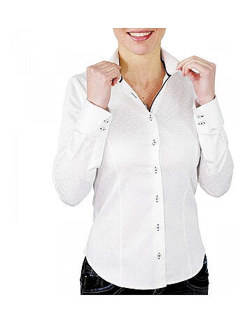 Chemise femme habillée coupe cintrée FAIR Andrew Mac Allister Blanc , 46