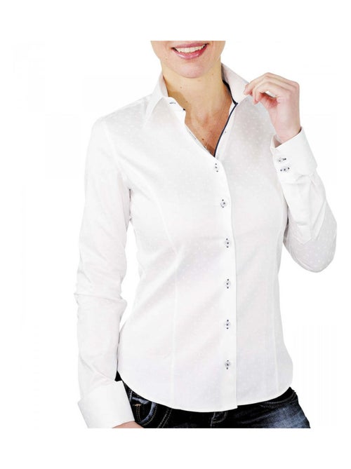 Chemise femme habillée coupe cintrée FAIR Andrew Mac Allister Blanc , 46 - Kiabi Chemise femme habillée coupe cintrée FAIR Andrew Mac Allister Blanc , 46 - Kiabi