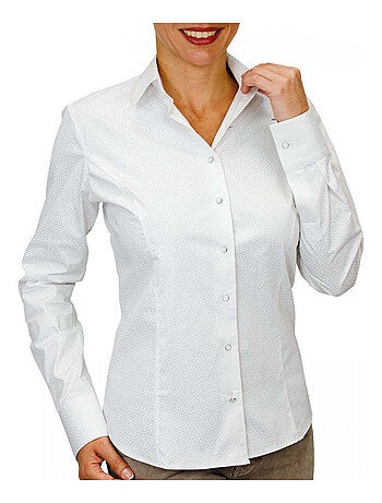 Chemise femme habillée coupe cintrée JANICE Andrew Mac Allister Blanc , 38