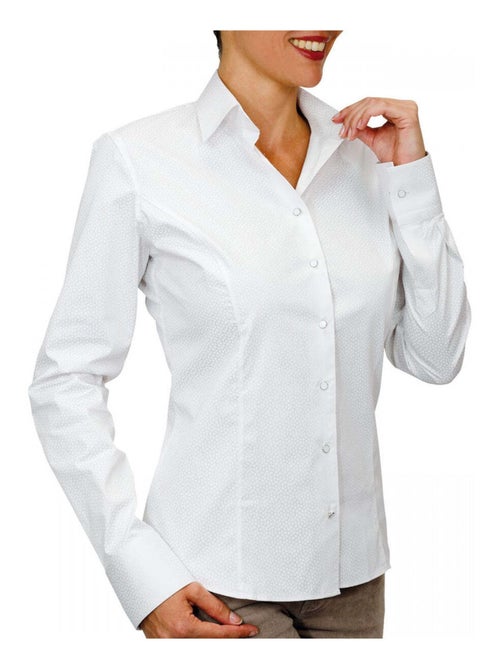 Chemise femme habillée coupe cintrée JANICE Andrew Mac Allister Blanc , 38 - Kiabi