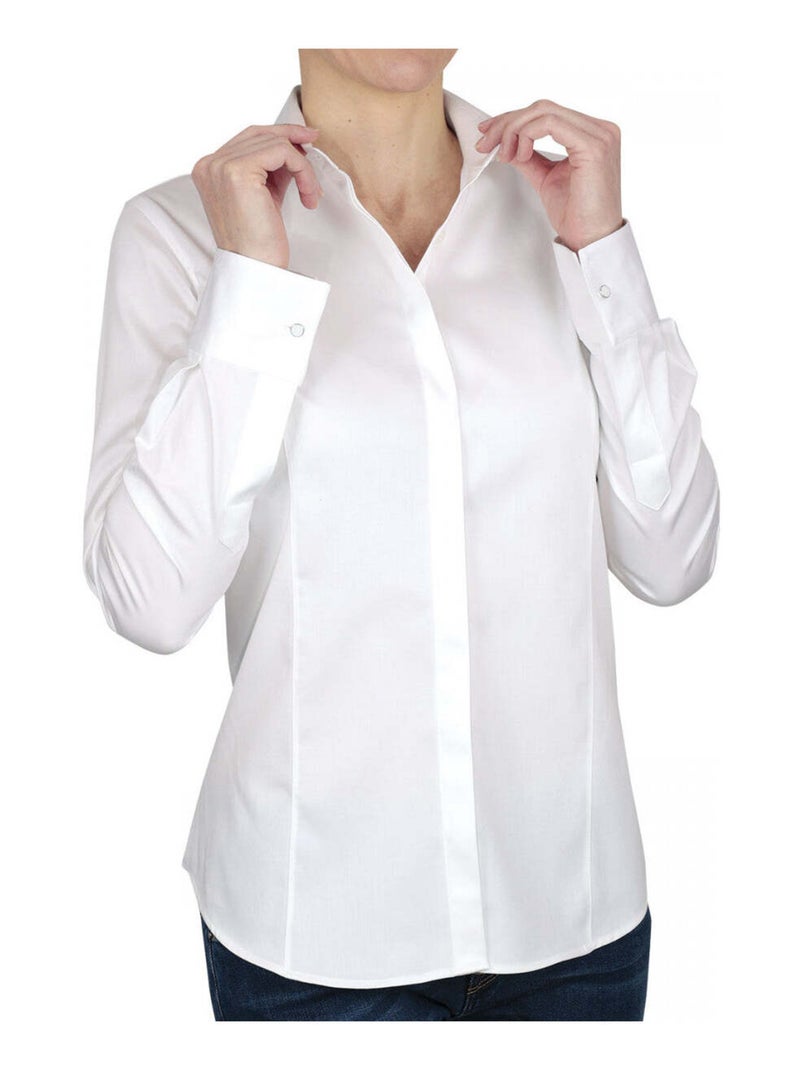 Chemise femme habillée coupe cintrée MAIG Andrew Mac Allister Blanc , 34 Blanc - Kiabi