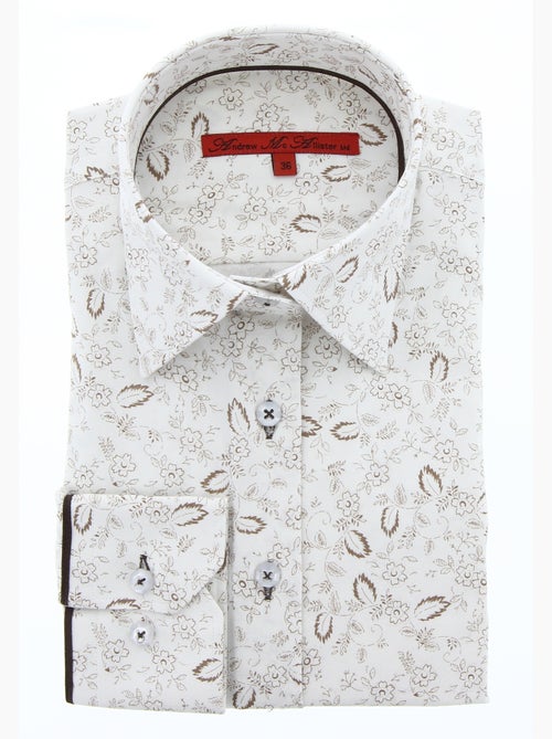 Chemise femme imprimé floral coupe cintrée EGLANTINE Andrew Mc Allister - Kiabi Chemise femme imprimé floral coupe cintrée EGLANTINE Andrew Mc Allister - Kiabi